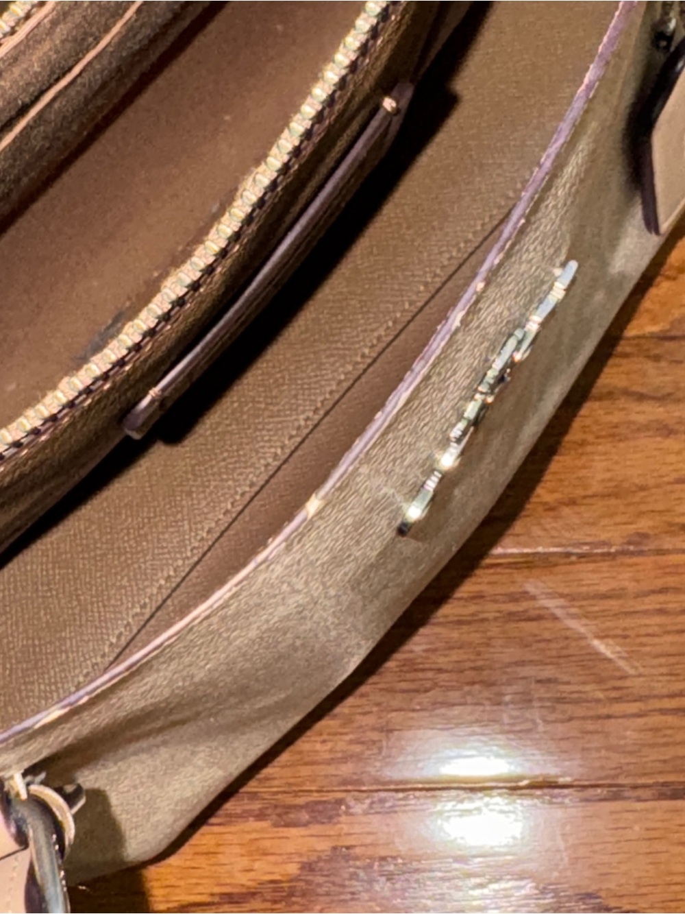 Coach Mollie Tote Bag 25 Beige Nude - Picture 12 of 14
